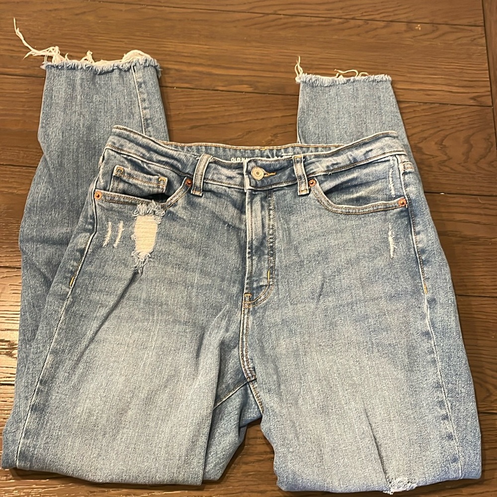 Size 10 OG Straight Old Navy Distressed Jeans